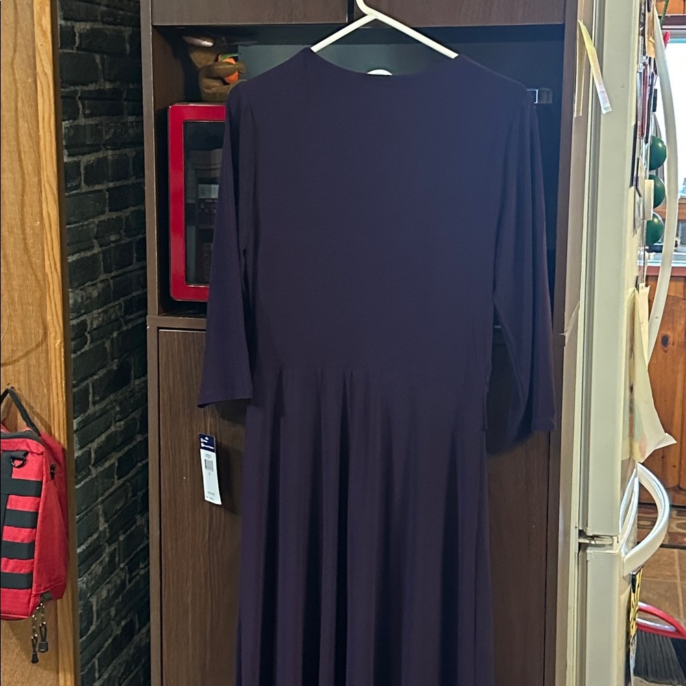 NWT Chaps Purple Dress in size lg - Picture 8 of 10
